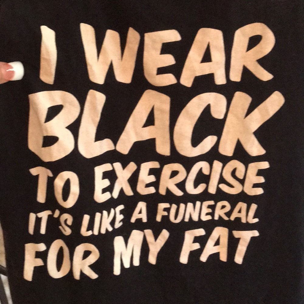 FUNNY BLACK WORKOUT TANK.